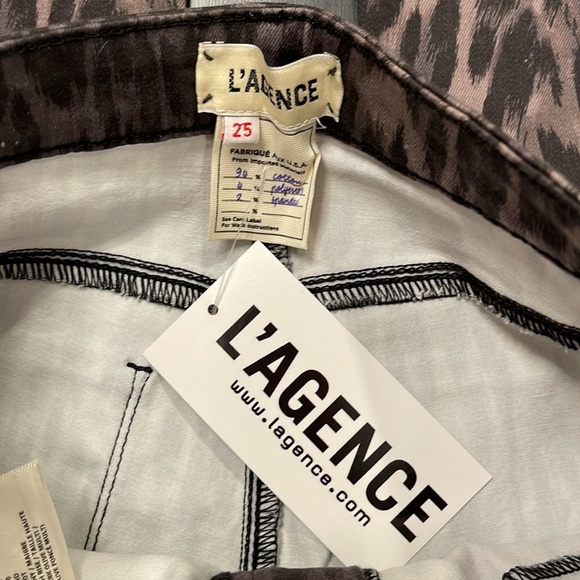 NWT L’agence Margot High Rise Skinny in Olive Ponce Multi 25 - Picture 8 of 10